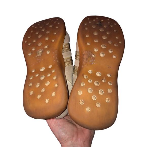 Skechers Somethin'‎ Else Womens Size 8.5 Tan Beige Suede Leather Lace Up Shoes - Picture 8 of 13